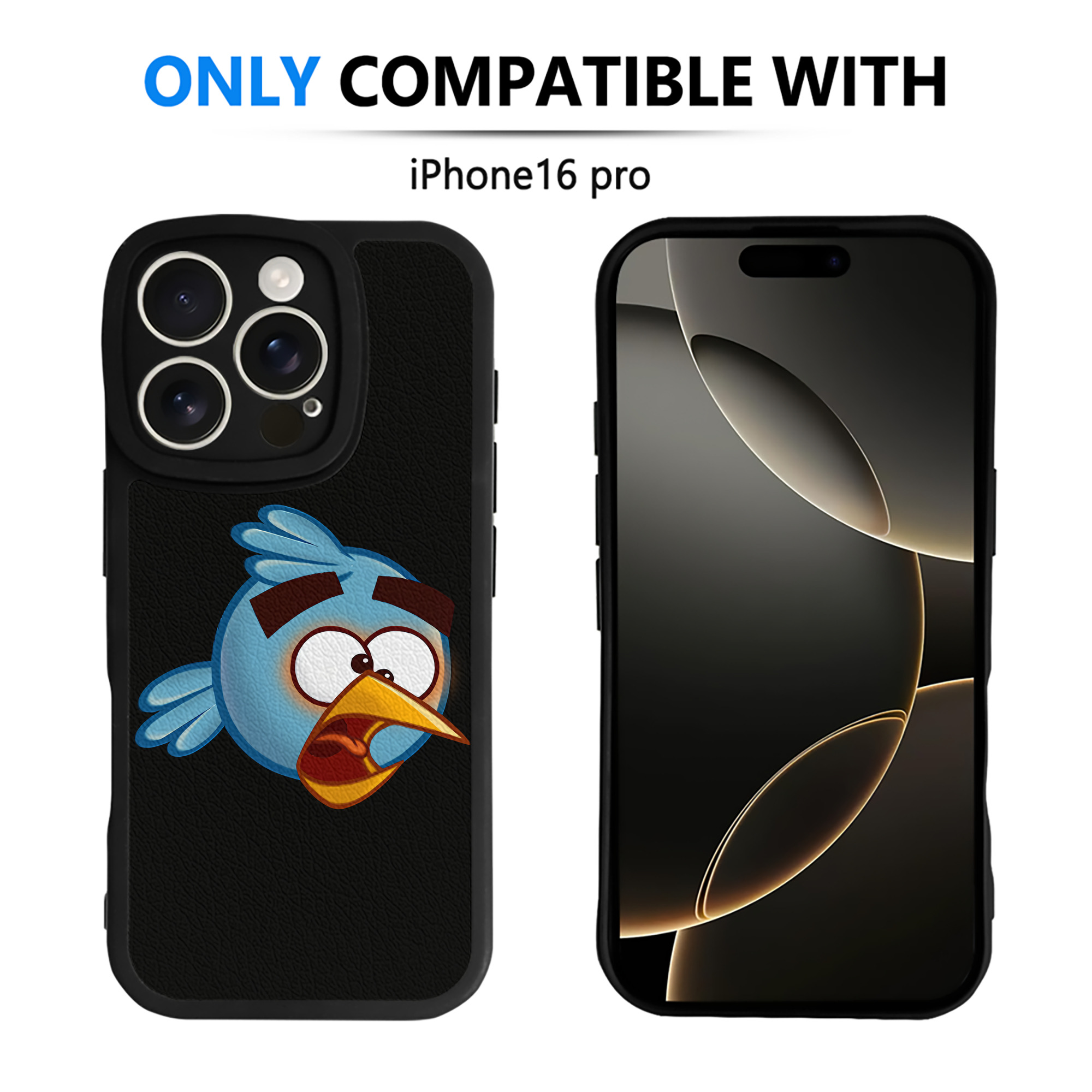 （画像用） Angry Birds アングリーバード 【iPhone 16シリーズ対応】シリコンスマホケース（レザー調） 材質：シリコン